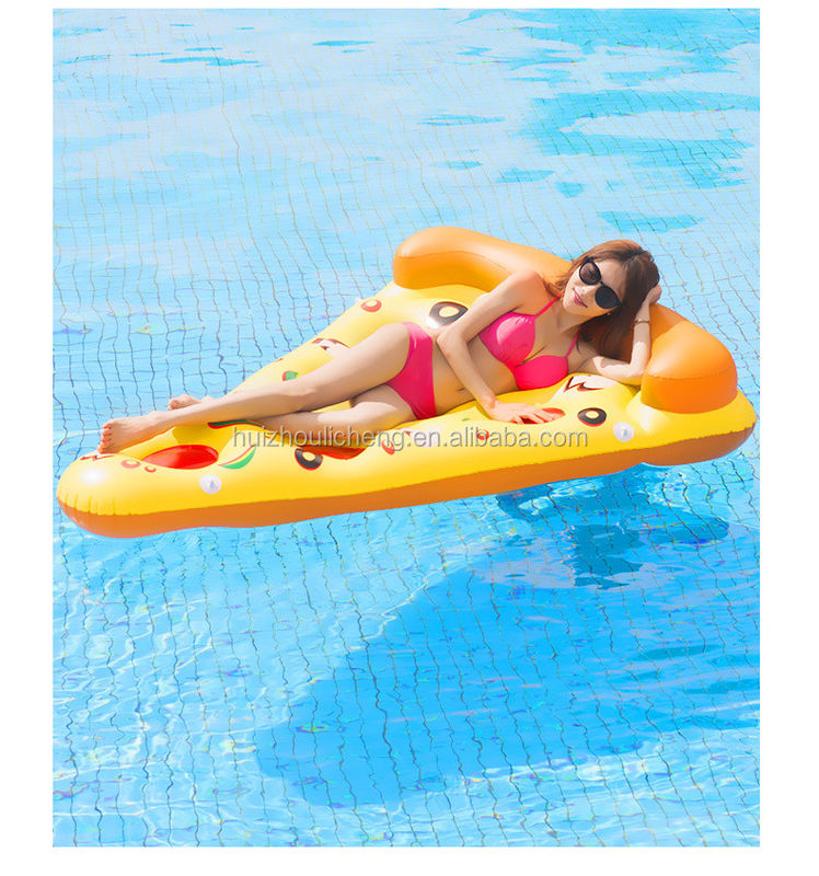 Grappig zwembad pizza zwembad zweef 180 x 130 cm opblaasbare water zweef voor volwassenen