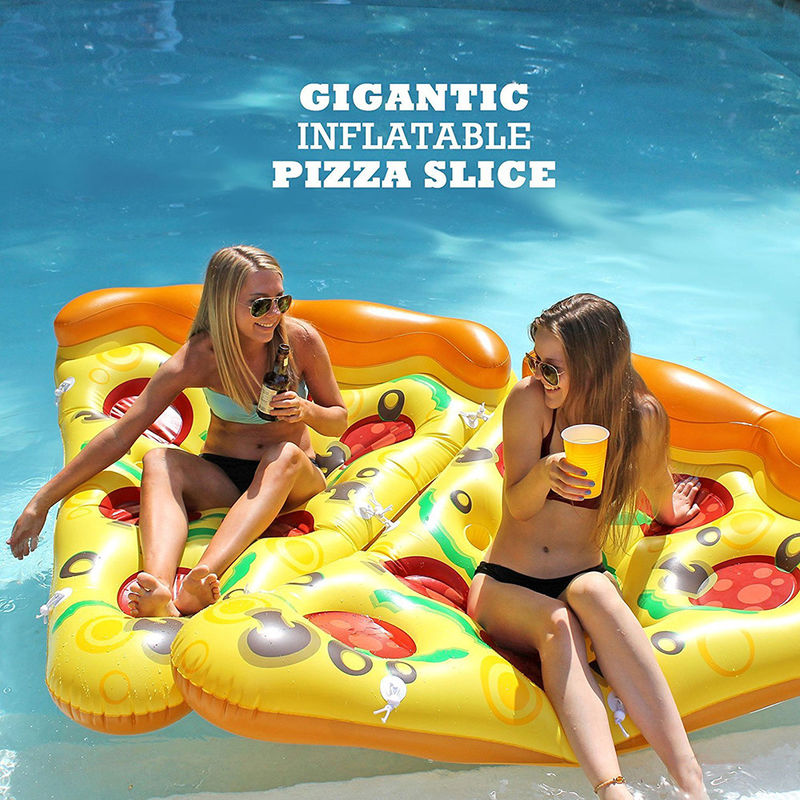 Grappig zwembad pizza zwembad zweef 180 x 130 cm opblaasbare water zweef voor volwassenen