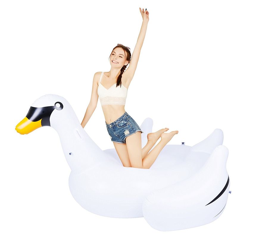 Groot opblaasbaar zwembad Float White Swan Floatie Toy 190 X 190 X 130CM