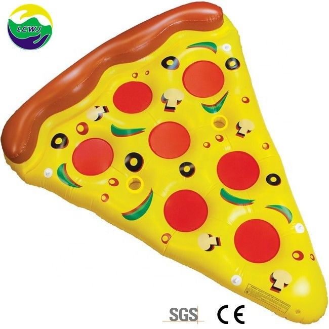Buitenopblaasbaar zwembad Float 180 x 130 cm Zwem water blazen pizza slice voor houder