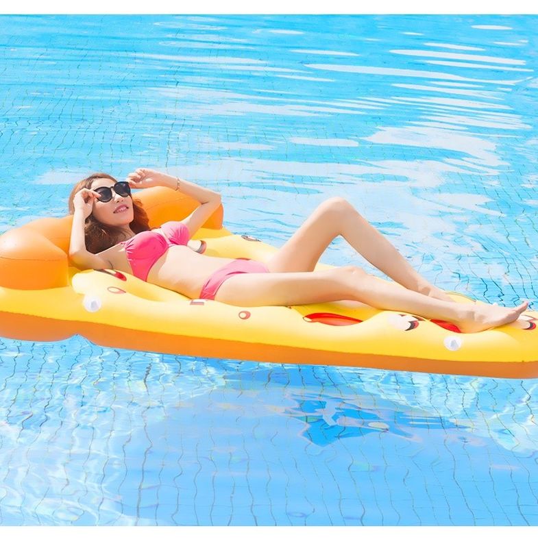 Buitenopblaasbaar zwembad Float 180 x 130 cm Zwem water blazen pizza slice voor houder