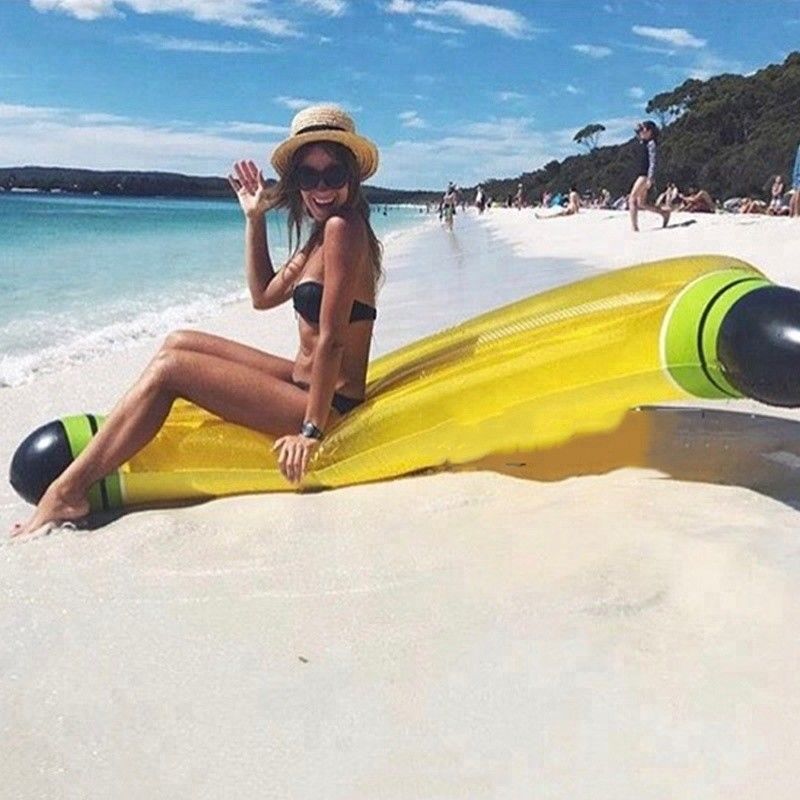 Warm nieuw speelgoed voor sport spel Banana Party Pool Float Island Pool