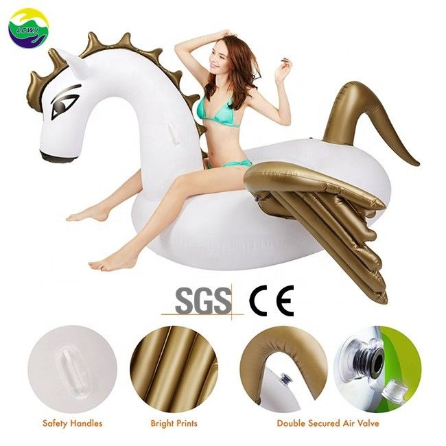Eco Friendly Pegasus opblaasbaar zwembad Float Paard Volwassenen speelgoed 250 x 250 x 130cm