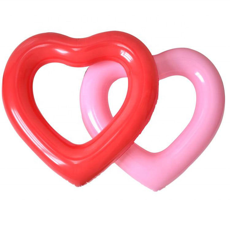 Volwassenen zwembad Float Beach Rings opblaasbaar 115 X 115cm Roze hartvormig opblaasbaar zwembad