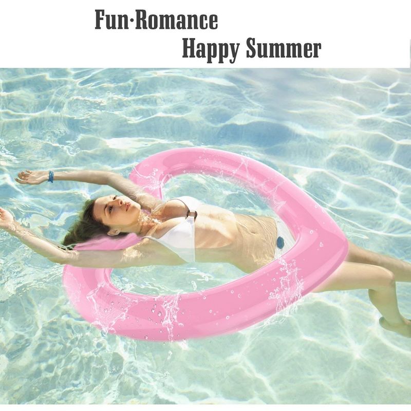 Volwassenen zwembad Float Beach Rings opblaasbaar 115 X 115cm Roze hartvormig opblaasbaar zwembad