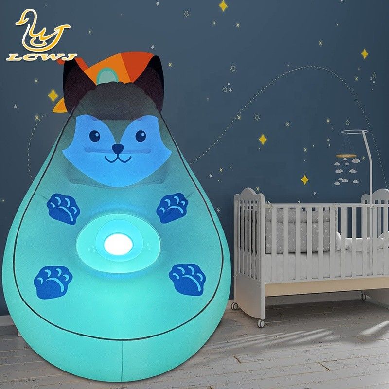 Schattige Panda Fox vorm lucht gevulde camping stoel vouwbare Air Lounge sofa voor kinderen