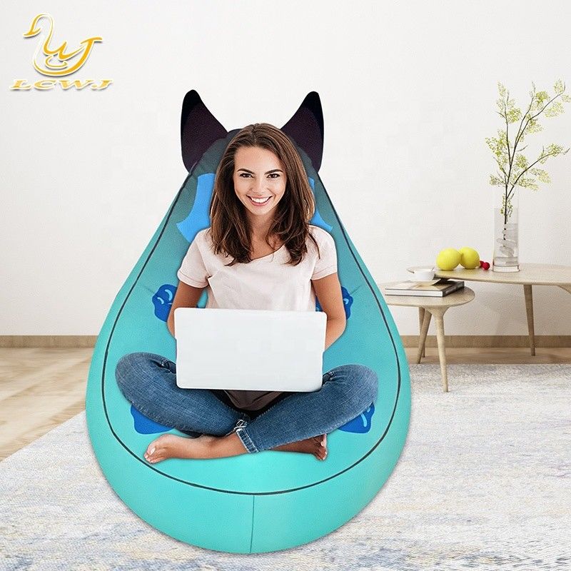 Schattige Panda Fox vorm lucht gevulde camping stoel vouwbare Air Lounge sofa voor kinderen