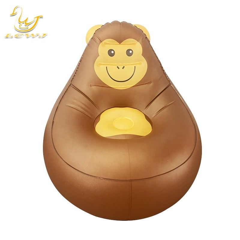 PVC-opblaasbaar meubilair 85 X 70 X 60 cm Lazy recliner sofa met LED-licht