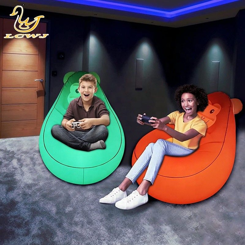 PVC-opblaasbaar meubilair 85 X 70 X 60 cm Lazy recliner sofa met LED-licht