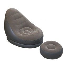 Flocked PVC Air Mattress Sofa Bed 110cm Outdoor Indoor Opblaasbaar Strandsofa
