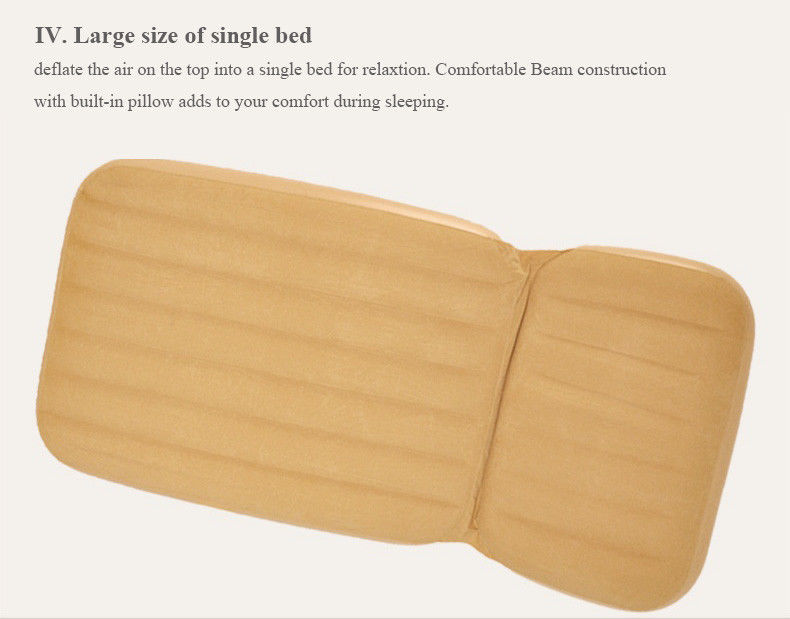 Opblaasbare opblaasbare buitenmeubels Dubbelzijdig luchtbed Matras 0,35 mm