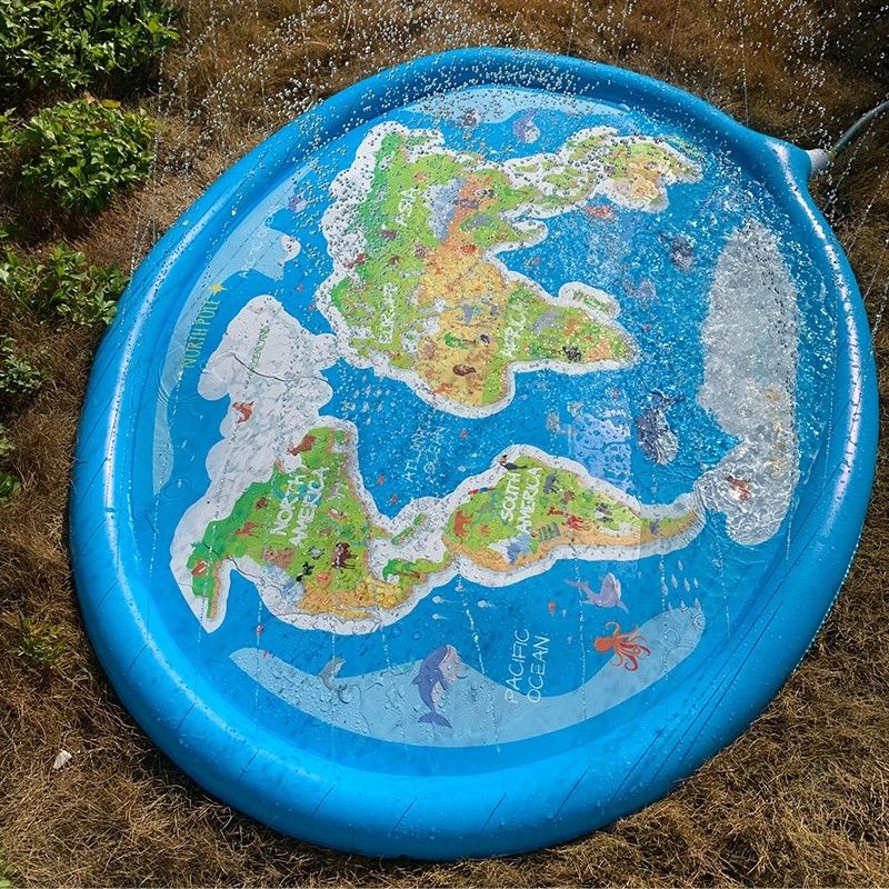 100 kg opblaasbare spuitmat voor achtertuin speelgoedmat 170 cm draagbare spuitpad voor kind
