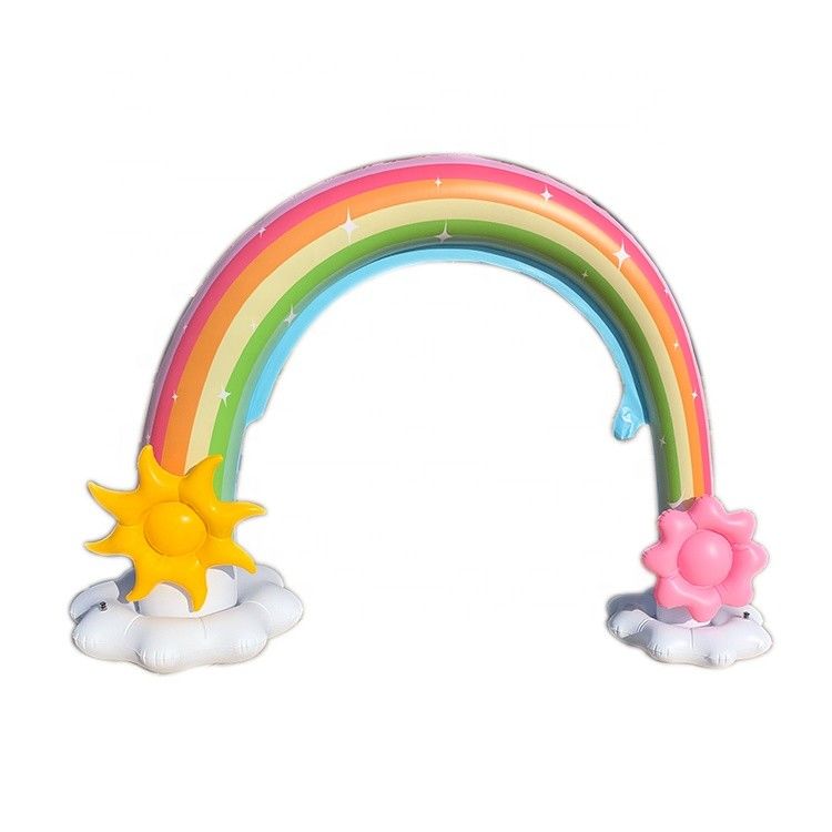 Opblaasbare gigantische strandbalsprinkler 6 voet water regenboog boog speelgoed voor baby's