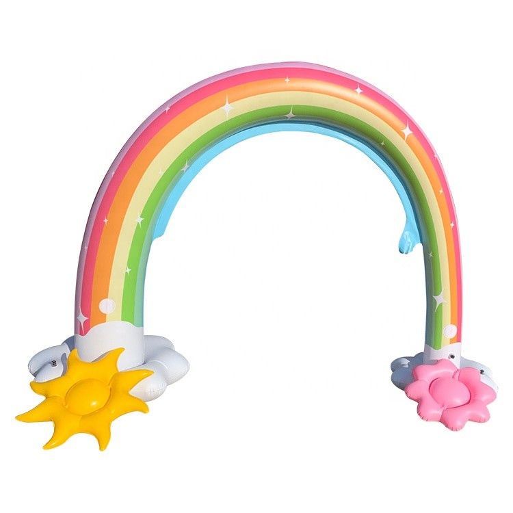 Opblaasbare gigantische strandbalsprinkler 6 voet water regenboog boog speelgoed voor baby's