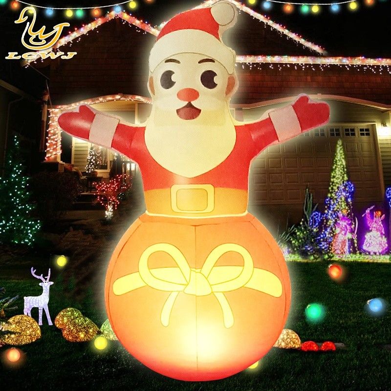 Roly Poly Air Blow Up Kerstman opblaasbare kerstversieringen met LED-licht