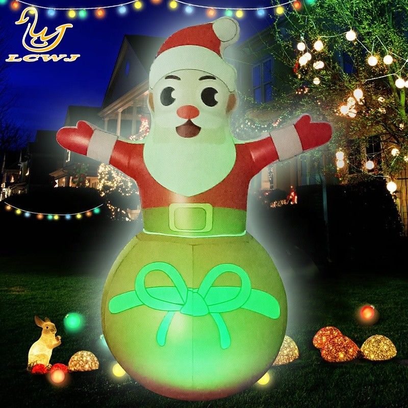 Roly Poly Air Blow Up Kerstman opblaasbare kerstversieringen met LED-licht
