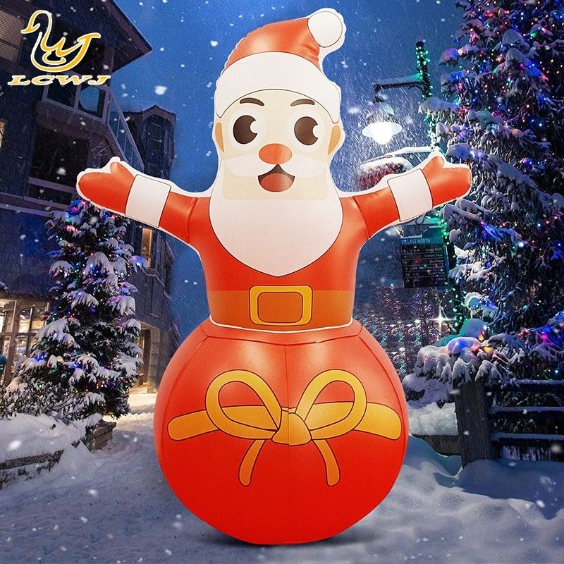 Roly Poly Air Blow Up Kerstman opblaasbare kerstversieringen met LED-licht