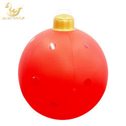 60cm Outdoor opblaasbaar speelgoed ornament versierd PVC opblaasbare kerstballen met licht