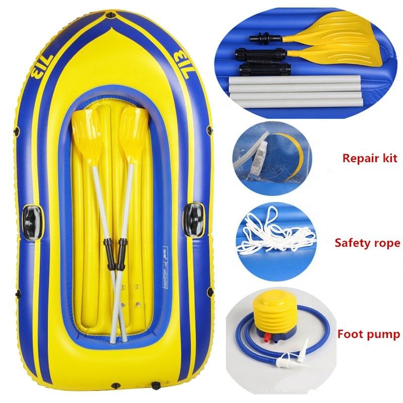 2 tot 4 personen PVC opblaasbare vissersboot voor waterspelen 2 personen vissersvlot