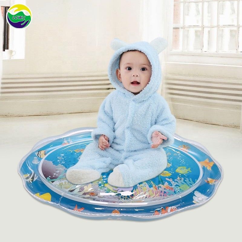 PVC baby water speelmat opblaasbare baby buik tijd water mat voor peuters
