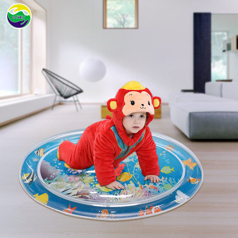 PVC baby water speelmat opblaasbare baby buik tijd water mat voor peuters