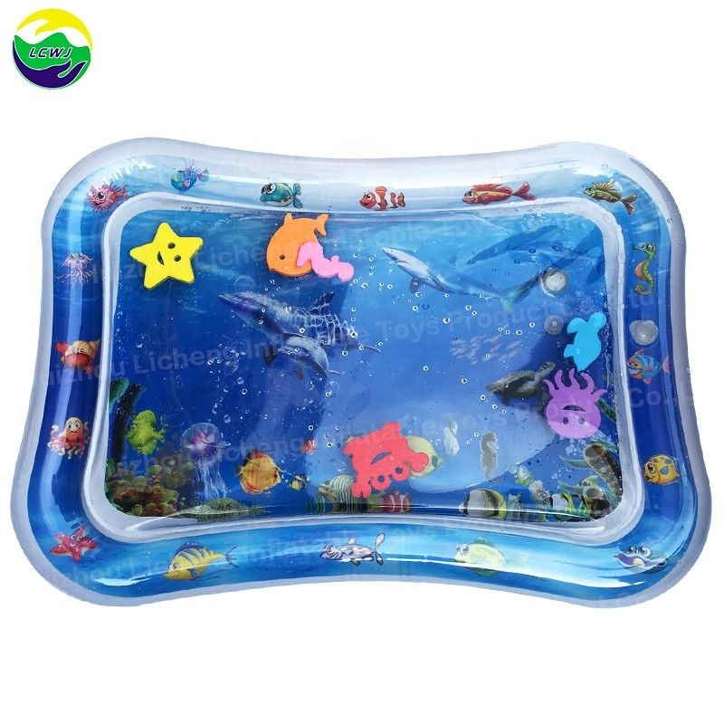 PVC baby water speelmat opblaasbare baby buik tijd water mat voor peuters