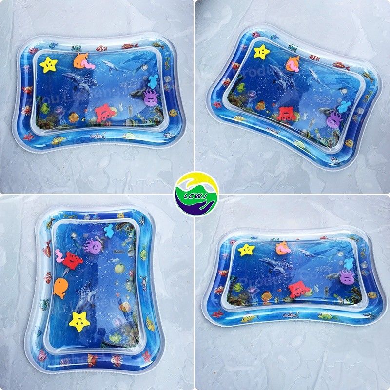 PVC baby water speelmat opblaasbare baby buik tijd water mat voor peuters