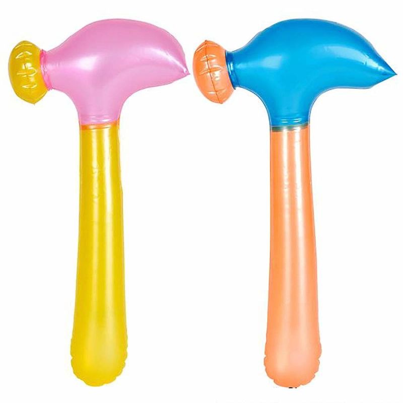 Regenboogkleur 0,5 kg Plastic opblaasbaar speelgoed 0,18 mm opblaasbaar hamer speelgoed