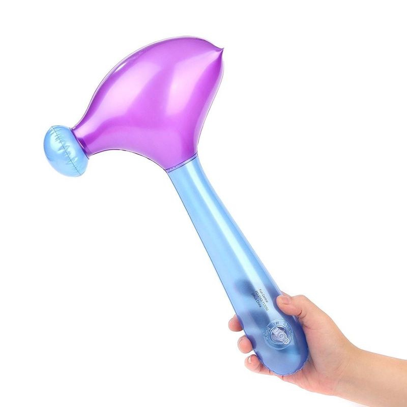 Regenboogkleur 0,5 kg Plastic opblaasbaar speelgoed 0,18 mm opblaasbaar hamer speelgoed