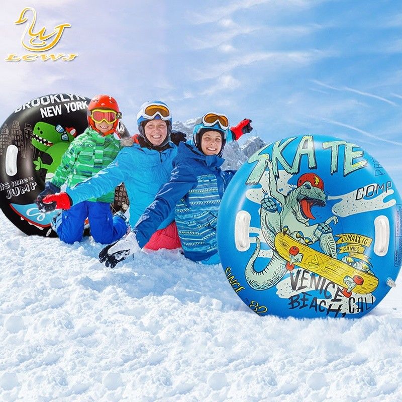 Eenhoorn Donut Dinosaur Sled Blow Up Sport Heavy Duty Sled Sneeuw Tube