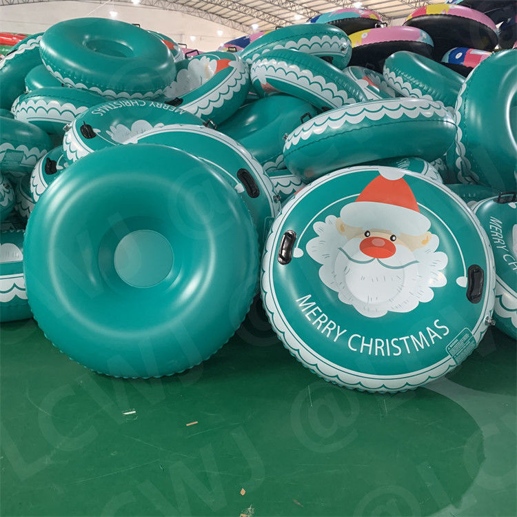 Opblaasbare 300 kg sleepbare sneeuw slee Kerst slee zware dienst blazen up slee buis pvc 0,6 mm