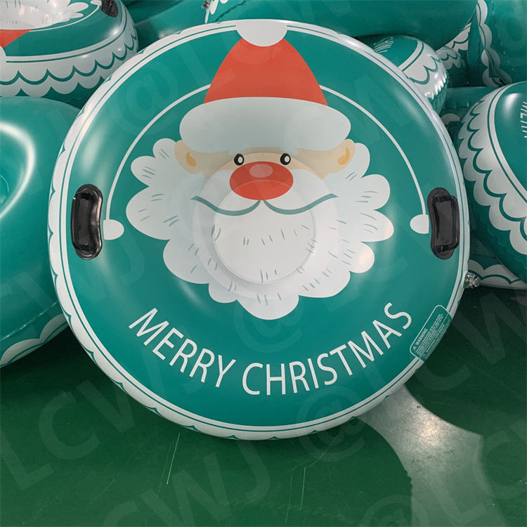 Opblaasbare 300 kg sleepbare sneeuw slee Kerst slee zware dienst blazen up slee buis pvc 0,6 mm
