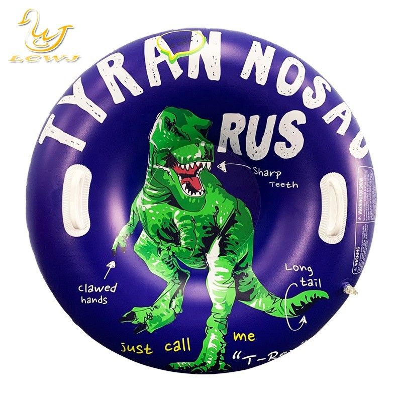 LC Kinderen Outdoor Winter Fun Dinosaurus T-rex Sleed Opvouwbare Sneeuw Volwassen Draagbare Sneeuw Sleed PVC Sneeuw Tube