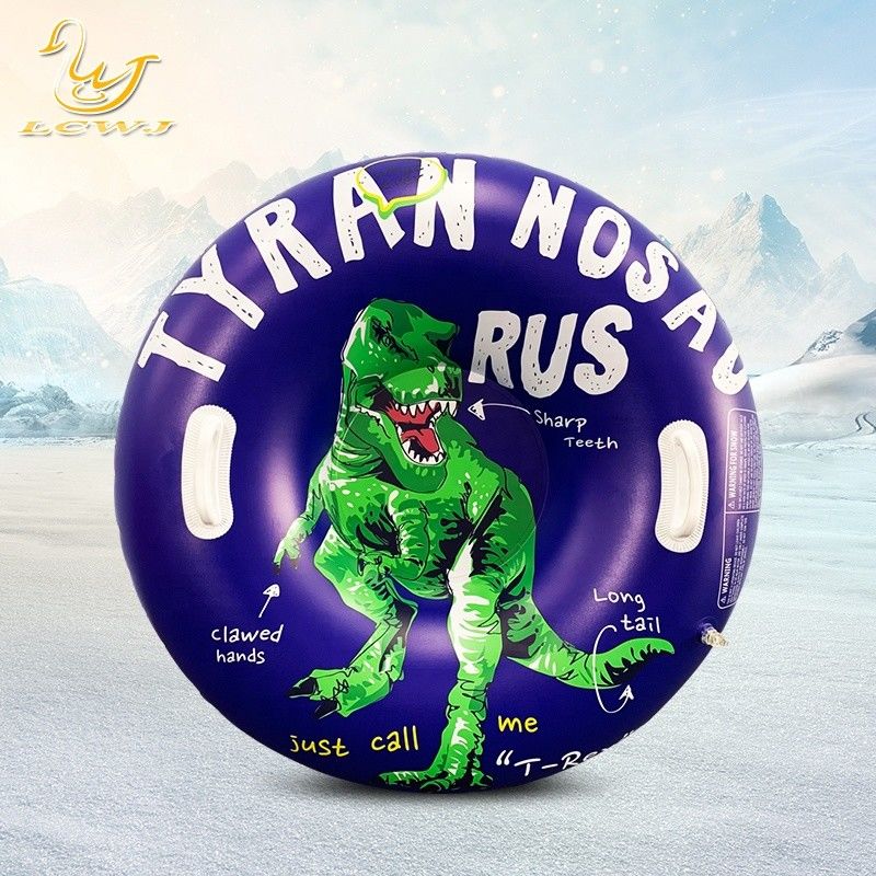 LC Kinderen Outdoor Winter Fun Dinosaurus T-rex Sleed Opvouwbare Sneeuw Volwassen Draagbare Sneeuw Sleed PVC Sneeuw Tube
