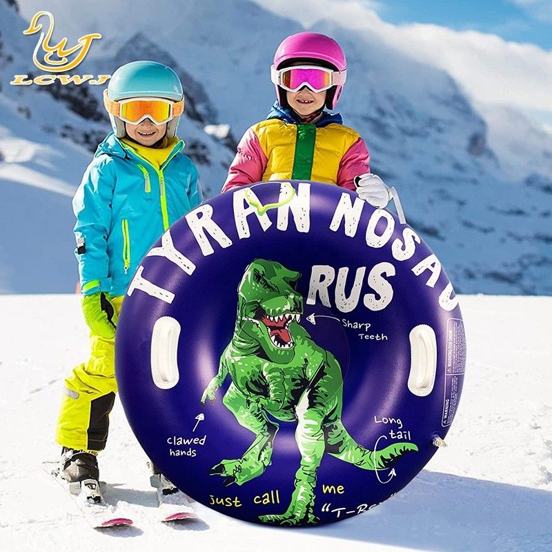 LC Kinderen Outdoor Winter Fun Dinosaurus T-rex Sleed Opvouwbare Sneeuw Volwassen Draagbare Sneeuw Sleed PVC Sneeuw Tube