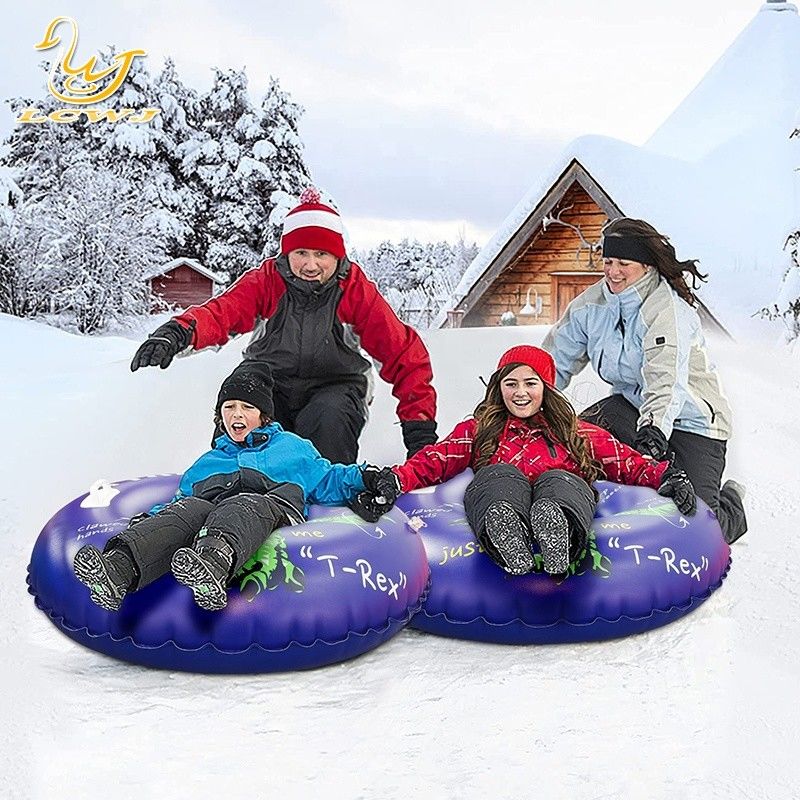 LC Kinderen Outdoor Winter Fun Dinosaurus T-rex Sleed Opvouwbare Sneeuw Volwassen Draagbare Sneeuw Sleed PVC Sneeuw Tube
