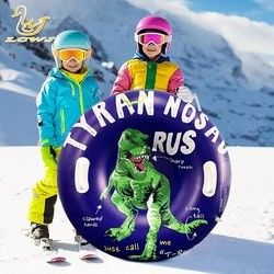 LC Kinderen Outdoor Winter Fun Dinosaurus T-rex Sleed Opvouwbare Sneeuw Volwassen Draagbare Sneeuw Sleed PVC Sneeuw Tube