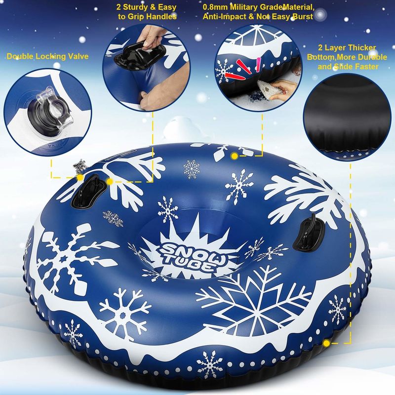 Zware sleigh volwassenen sneeuwbuizen sneeuw luchtbuis winter fun speelgoed voor kinderen