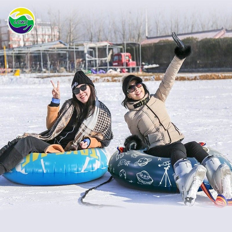 PVC opblaasbare sneeuwslee 300kgs Driehoekige raket slee sneeuw slee snowboard 120 x 90cm