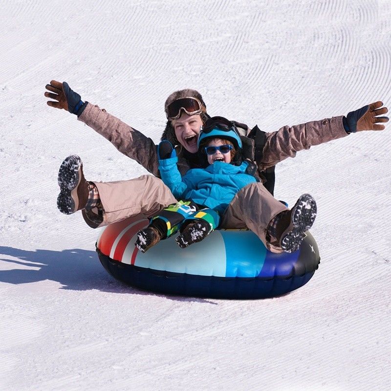 PVC opblaasbare sneeuwslee 300kgs Driehoekige raket slee sneeuw slee snowboard 120 x 90cm