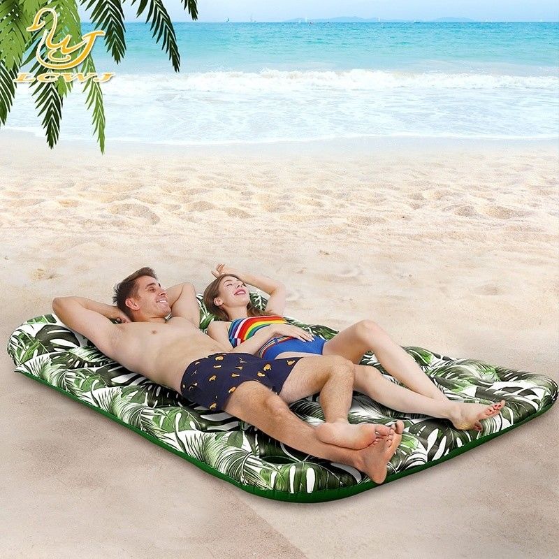 Lc Summer Beach Oversized Double Lounger Raft Zonnebaden zwembad Drijvers Waterpads zwembad opblaasbare voor volwassenen