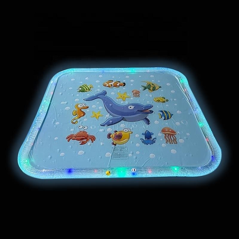 LC Upgraded Shinning Outdoor Sprinkler Pad Unisex Flash Splash Pad Met LED-licht