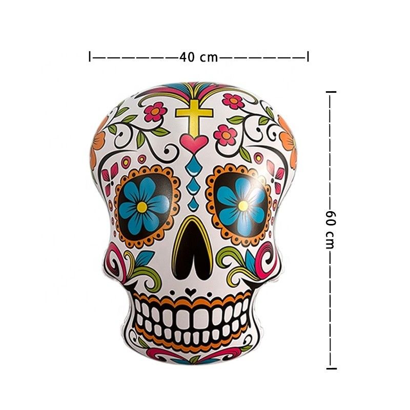 Softballiefhebbers 'Moet hebben opblaasbare Halloween Sugar Skull Decoration Voor Yard Garden