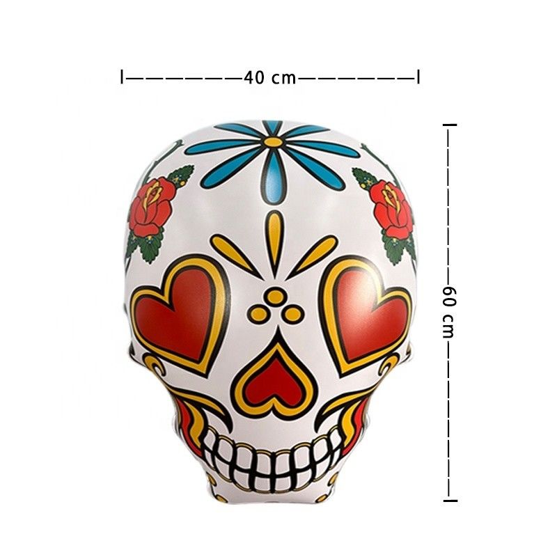 Softballiefhebbers 'Moet hebben opblaasbare Halloween Sugar Skull Decoration Voor Yard Garden