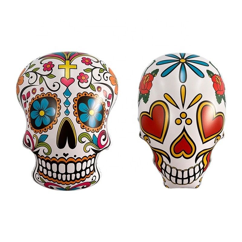 Softballiefhebbers 'Moet hebben opblaasbare Halloween Sugar Skull Decoration Voor Yard Garden