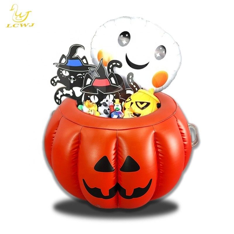 LC Halloween pompoen serveren buffet bar koeler voedsel container drank houder opblaasbare ijsbak voor zomer BBQ zwembad feest